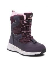 Leaf Śniegowce Kardis LKARD201K Fioletowy. Fioletowe buty zimowe dziewczęce Leaf, ze skóry, bez zapięcia. Za 499.99 zł.