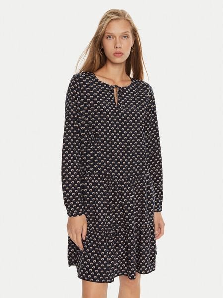 Tatuum Sukienka codzienna Cynthia T2417.203B Granatowy Regular Fit. Niebieskie sukienki damskie Tatuum, na co dzień, bez wzorów, z wiskozy, bez kołnierzyka, bez ramiączek, proste. Za 199.99 zł.