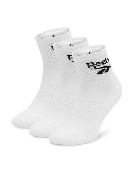Reebok Skarpety długie R0427-SS24 (3-pack) Biały. Białe skarpety damskie Reebok, bez wzorów, z materiału. Za 44.99 zł.