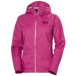 Damska kurtka wodoodporna Helly Hansen Loke Terra. Czerwone kurtki sportowe damskie Helly Hansen, bez wzorów, bez kaptura, trekkingowe. Za 638.50 zł.