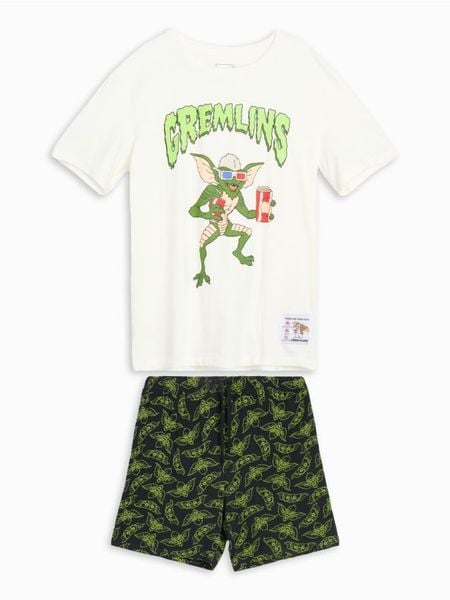 Piżama dwuczęściowa Gremlins - wielobarwny. Piżamy męskie Sinsay, l, bez wzorów, bez ramiączek. Za 49.99 zł.