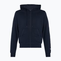 Bluza męska Wilson Team Zip Hoodie. Niebieskie kurtki męskie Wilson, m, bez wzorów, tenisowe. Za 299.99 zł.