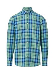 Nils Sundström Męska koszula casual Mężczyźni Regular Fit Bawełna zielony, M. Zielone koszule męskie Nils Sundström, m, bez wzorów, z bawełny, casualowe, bez kołnierzyka, bez ramiączek. Za 199.95 zł.