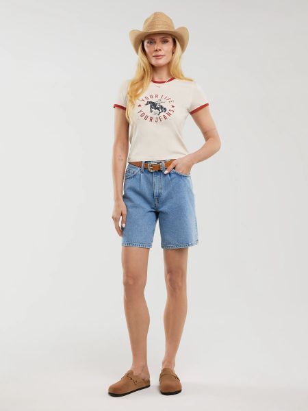 Szorty damskie jeansowe niebieskie Satoko 288. Niebieskie szorty damskie Big Star, na lato, bez wzorów, z denimu, wakacyjne. W wyprzedaży za 139.99 zł.