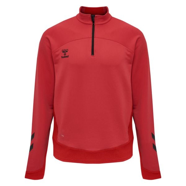 Półzapinana bluza dresowa Hummel Lead. Czerwone bluzy męskie Hummel, xl, bez wzorów, z dresówki, bez kaptura. Za 158.70 zł.