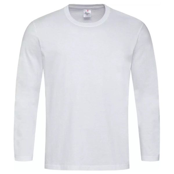 Koszulka Z Długim Rękawem Unisex Comfort Dla Dorosłych. Białe t-shirty damskie Stedman, bez wzorów, bez kołnierzyka. Za 71.99 zł.