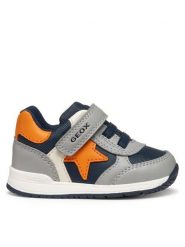 Geox Sneakersy B Rishon B560RA 054FU C0036 Szary. Szare buty sportowe chłopięce Geox, bez wzorów, ze skóry, bez zapięcia. Za 159.99 zł.