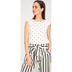 Answear - Top Stripes Vibes. Szare topy damskie ANSWEAR, z bawełny, z okrągłym kołnierzem, bez rękawów. W wyprzedaży za 49.90 zł.