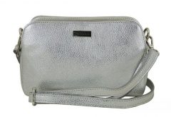 Listonoszka metalizowana BARBERINI'S srebrna 978-16. Szare torebki shopper damskie Barberinis, bez wzorów, ze skóry, eleganckie, małe, bez dodatków. Za 229.99 zł.