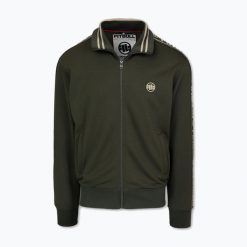 Bluza męska Pitbull Trackjacket Tape Logo Terry Group. Zielone bluzy męskie PITBULL, l, bez wzorów, bez kaptura, na fitness i siłownię. Za 259.99 zł.