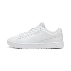 BUTY na co dzień młodzieżowe PUMA RICKIE sneakersy. Biała obuwie sportowe damskie Puma, bez wzorów, z materiału, trekkingowe. Za 159.00 zł.