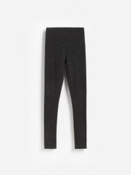 Legginsy z wełny merino - ciemnobrązowy. Brązowe legginsy damskie Reserved, l, bez wzorów, z wełny. Za 219.99 zł.