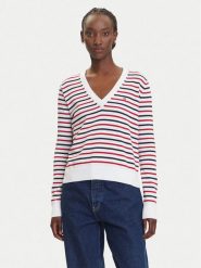 Tommy Jeans Sweter Essential DW0DW19888 Kolorowy Regular Fit. Swetry damskie Tommy Jeans, xxs, bez wzorów, z bawełny, bez kołnierzyka, bez ramiączek, bez kaptura. Za 279.99 zł.