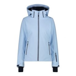 Kurtka damska narciarska CMP 34W3976. Niebieskie kurtki damskie CMP, l, bez wzorów, z poliesteru, długie, z kapturem, narciarskie. Za 549.99 zł.