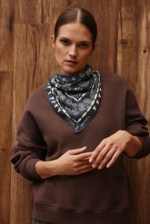 APASZKA ROMI GRAFITOWA One size - Flawless. Szare szaliki i chusty damskie Flawless, bez wzorów, eleganckie. Za 197.00 zł.