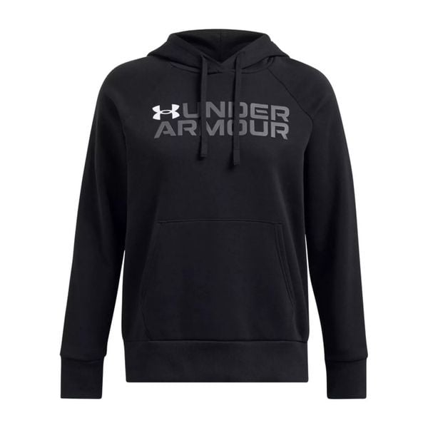 Bluza damska Under Armour Rival Fleece Wordmark Hoodie. Czarne bluzy damskie Under Armour, bez wzorów, bez kaptura. Za 139.99 zł.