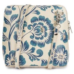 Listonoszka włoska Vera Pelle wanilia K03. Białe torby na laptopa damskie bez wzorów, ze skóry. Za 109.90 zł.