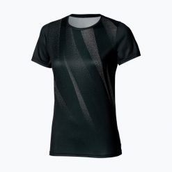 Koszulka do biegania damska Mizuno Core Graphic Tee. Czarne koszulki sportowe damskie Mizuno, l, bez wzorów, z materiału, bez kołnierzyka, bez ramiączek, do biegania. Za 109.99 zł.