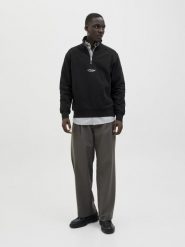 Jack & Jones Sweter - JJEsoho Mężczyźni Bawełna czarny, L. Czarne swetry przez głowę męskie Jack & Jones, l, bez wzorów, z bawełny, bez kołnierzyka. Za 159.95 zł.