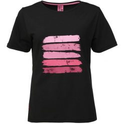 Damska koszulka Loap Abnelis Blk czarna. Czarne koszulki sportowe damskie LOOP, bez wzorów, z bawełny, sportowe, bez kołnierzyka. Za 68.61 zł.