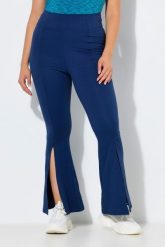 Damskie Legginsy funkcyjne rozszerzane nogawki kieszeń zapinana na zamek. Niebieskie legginsy damskie Ulla Popken, plus size, bez wzorów, z elastanu, z podwyższonym stanem, na fitness i siłownię. Za 239.99 zł.