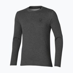 Longsleeve piłkarski męski Mizuno Sergio Ramos szara P2MA2S5506. Szare koszulki sportowe męskie Mizuno, m, bez wzorów, bez kołnierzyka, bez ramiączek, do piłki nożnej. Za 129.99 zł.