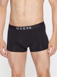 Guess Bokserki U3BF00 KBF90 Czarny. Czarne bokserki męskie Guess, m, z aplikacjami. Za 99.99 zł.