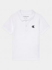 Calvin Klein Jeans Polo Summer IN0IN00170 Biały Regular Fit. Białe t-shirty dla chłopców Calvin Klein Jeans, bez wzorów, z bawełny, bez ramiączek. Za 109.99 zł.