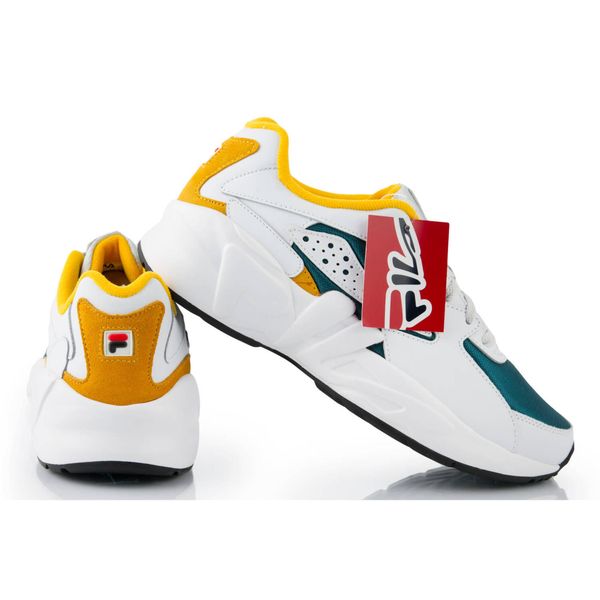 Buty do biegania męskie Fila Mindblower białe. Białe buty sportowe męskie Fila, z gumy, bez zapięcia, do biegania. Za 439.99 zł.