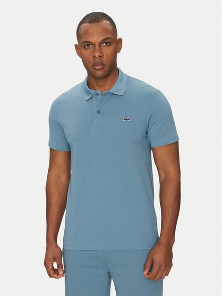 Lacoste Polo DH5522 Niebieski Regular Fit. Niebieskie koszulki polo męskie Lacoste, m, bez wzorów, z bawełny, bez ramiączek. Za 249.99 zł.