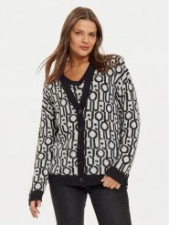 Liu Jo Kardigan WF4460 MA30P Biały Regular Fit. Białe kardigany damskie Liu Jo, m, bez wzorów, z syntetyku, bez kołnierzyka, bez ramiączek, bez kaptura. Za 399.99 zł.