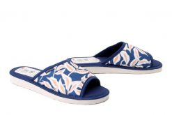 METEOR 018A Emilia granat, kapcie damskie. Niebieskie kapcie damskie Meteor, bez wzorów. Za 47.99 zł.