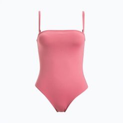 Strój kąpielowy jednoczęściowy damski ROXY Solid Beach Classics Bandeau. Czerwone kostiumy jednoczęściowe damskie Roxy, s, bez wzorów, z elastanu, eleganckie, do pływania. Za 199.99 zł.