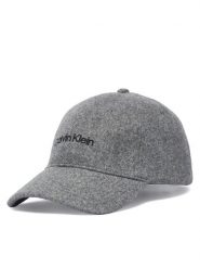 Calvin Klein Czapka z daszkiem Embroidered Titlecase Logo Felt LV04D5131G Szary. Szare rękawiczki męskie Calvin Klein, bez wzorów, z poliesteru. Za 209.99 zł.