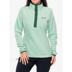 Bluza damska bez kaptura Columbia Benton Springs Half Snap Pull Over II. Zielone bluzy sportowe damskie Columbia, bez wzorów, bez kaptura, trekkingowe. Za 205.99 zł.