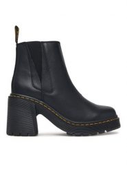 Dr. Martens Botki Spence Leather Flared Heel DM26440001 Czarny. Czarne botki damskie Dr. Martens, ze skóry, bez obcasa, na słupku, bez zapięcia. Za 989.99 zł.
