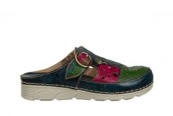 Klapki Laura Vita Dorry 08 Jeans 202031, Granatowy, Skóra naturalna - 38. Niebieskie klapki damskie Laura Vita, z aplikacjami, z jeansu, eleganckie, bez obcasa. W wyprzedaży za 179.10 zł.