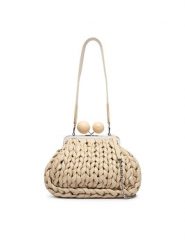 Weekend Max Mara Torebka 2615511055650 Kremowy. Białe torebki do ręki damskie Weekend Max Mara, bez wzorów, ze skóry, wizytowe, bez dodatków. Za 2,629.00 zł.