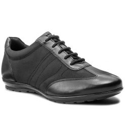 Półbuty Geox. Czarne półbuty na co dzień męskie Geox, bez zapięcia. Za 319.99 zł.