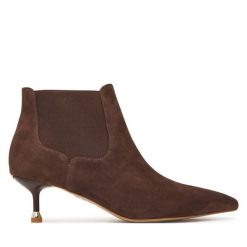 Botki Liu Jo. Brązowe botki damskie Liu Jo, bez obcasa, na szpilce, bez zapięcia. Za 829.99 zł.