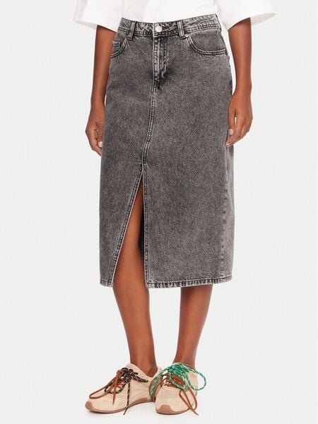 Roxy Spódnica jeansowa Cold Winds ERJDK03039 Szary Regular Fit. Szare spódnice damskie Roxy, s, bez wzorów, z bawełny. Za 139.99 zł.