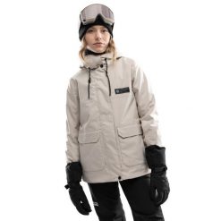 Kurtka snowboardowa premium damska Ultimate Saslong. Brązowe kurtki damskie SIROKO, m, bez wzorów, z hardshellu, długie, z kapturem, snowboardowy, primaloft. Za 857.60 zł.