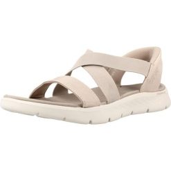Sandały SKECHERS GO WALK FLEX SANDAL GLIMM Beżowy. Brązowe sandały damskie Skechers, bez wzorów, z materiału, bez obcasa, bez zapięcia. Za 259.99 zł.