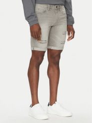 INDICODE Szorty jeansowe Kaden Holes 70-104 Szary Regular Fit. Szare szorty męskie INDICODE, m, bez wzorów, z bawełny. Za 109.99 zł.
