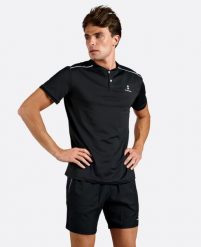Koszulka polo męska Pro Flex. Czarne koszulki polo męskie NORDICDOTS, l, bez wzorów, z nylonu, eleganckie, bez ramiączek. Za 360.00 zł.