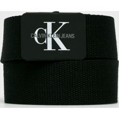 Calvin Klein Jeans - Pasek. Czarne paski damskie Calvin Klein Jeans, bez wzorów, z jeansu. W wyprzedaży za 139.90 zł.
