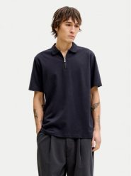 Jack & Jones Polo Blaethan 12292992 Granatowy Regular Fit. Niebieskie koszulki polo męskie Jack & Jones, m, bez wzorów, z bawełny, bez ramiączek. Za 129.99 zł.