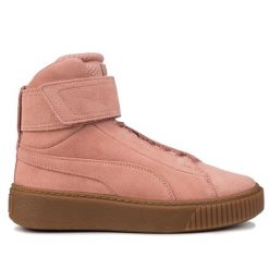 Buty damskie za kostkę sportowe Puma PLATFORM MID OW Wn’s. Brązowe obuwie sportowe damskie Puma, bez wzorów, z gumy, trekkingowe. Za 158.00 zł.