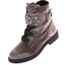 Eleganckie i Wygodne Botki Tom Tailor w Kolorze Taupe - Rozmiar 36. Fioletowe botki damskie Tom Tailor, bez wzorów, z syntetyku, rowerowe. Za 153.99 zł.