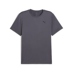 Męska jednokolorowa koszulka TAD ESSENTIALS z logo Cat PUMA. Szare koszulki sportowe męskie Puma, l, bez wzorów, z dżerseju, bez kołnierzyka, bez ramiączek, na fitness i siłownię. Za 99.00 zł.